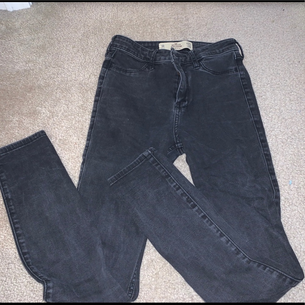 hollister black high rise jean legging